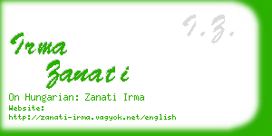 irma zanati business card